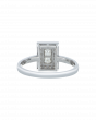 Baguette-Cut Diamond Ring In 18k White Gold