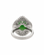 Platinum Jade Gemstone Ring In Oval-Cut