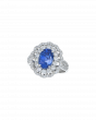 Princess Diana Sapphire Ring With Diamonds In Blue
