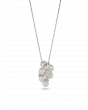 6.85 ct Platinum Akoya Pearl Cluster Drop Pendant Necklace
