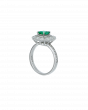 Emerald Minimalistic Ring for Women In Platinum