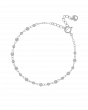 Station Chain Bracelet in White Gold