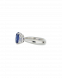 Oval Blue Sapphire Platinum Ring for Proposal Day