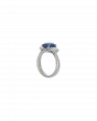 Oval Blue Sapphire Platinum Ring for Proposal Day