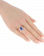 Oval Blue Sapphire Platinum Ring for Proposal Day
