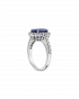 950 Platinum Band With Tanzanite Oval Stone Ring