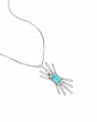 Paraiba Pendant In Pear-Cut With Platinum Necklace
