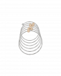 Two Tone Beaded Spiral Contemporary Ring