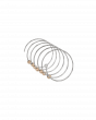 Two Tone Beaded Spiral Contemporary Ring
