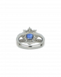 40231  Platinum Blue Sapphire & Diamond Ring  1.11ct Center Stone