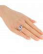 40231  Platinum Blue Sapphire & Diamond Ring  1.11ct Center Stone
