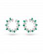 2.02 Ct Emerald & Diamond Wreath Earrings