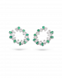 2.02 Ct Emerald & Diamond Wreath Earrings