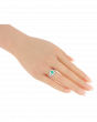 Natural Vintage Emerald Ring with Pear Design