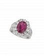 Certified 5.04 ct No Heat Ruby Diamond Ring