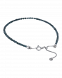 Platinum Round Cut Gemstone Beaded Bracelet