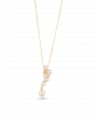 K18 Yellow Gold Akoya Baby Pearl Vertical Pendant Necklace