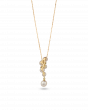 K18 Yellow Gold Akoya Baby Pearl Vertical Pendant Necklace