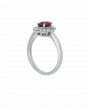 Premium Round-Shaped Ruby Ring In Platinum