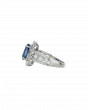40103 Platinum Pear Sapphire Ring  Diamond Accents – 3.59ct Sapphire