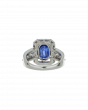 40103 Platinum Pear Sapphire Ring  Diamond Accents – 3.59ct Sapphire