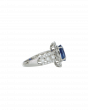 40103 Platinum Pear Sapphire Ring  Diamond Accents – 3.59ct Sapphire