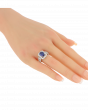 40103 Platinum Pear Sapphire Ring  Diamond Accents – 3.59ct Sapphire