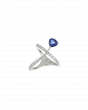 40109 Platinum Pear-Cut Sapphire Ring with Diamond Accents – 1.21ct