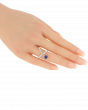 40109 Platinum Pear-Cut Sapphire Ring with Diamond Accents – 1.21ct