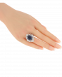 40060 Sapphire Platinum Statement Ring 11.23ct Sapphire & 2.13ct Diamonds