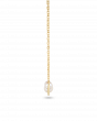 Yellow Gold Akoya Pearl Bar Necklace