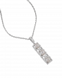 Platinum 3.15 ct Pearl Bar Pendant Necklace