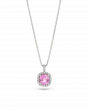 Rare Padparadscha Sapphire Pendant With Accented Diamonds