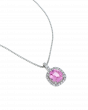 Rare Padparadscha Sapphire Pendant With Accented Diamonds