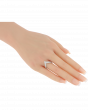 V-Shaped Diamond Multi-Stone Ring for Women