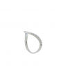40007 Platinum 900 V-Shaped Diamond Multi-Stone Ring