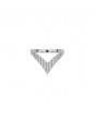 40007 Platinum 900 V-Shaped Diamond Multi-Stone Ring