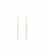 Yellow Gold Linear Drop Earrings Contemporary Design