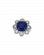Sri Lankan Sapphire Platinum Ring In Corn Flower Blue