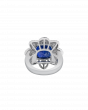 Sri Lankan Sapphire Platinum Ring In Corn Flower Blue