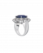 Sri Lankan Sapphire Platinum Ring In Corn Flower Blue