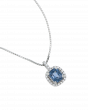No Heat Tanzanian Cobalt Spinel Stone Classic Pendant For Women