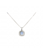No Heat Tanzanian Cobalt Spinel Stone Classic Pendant For Women