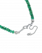 Platinum Bracelet with Green Bead Gemstone