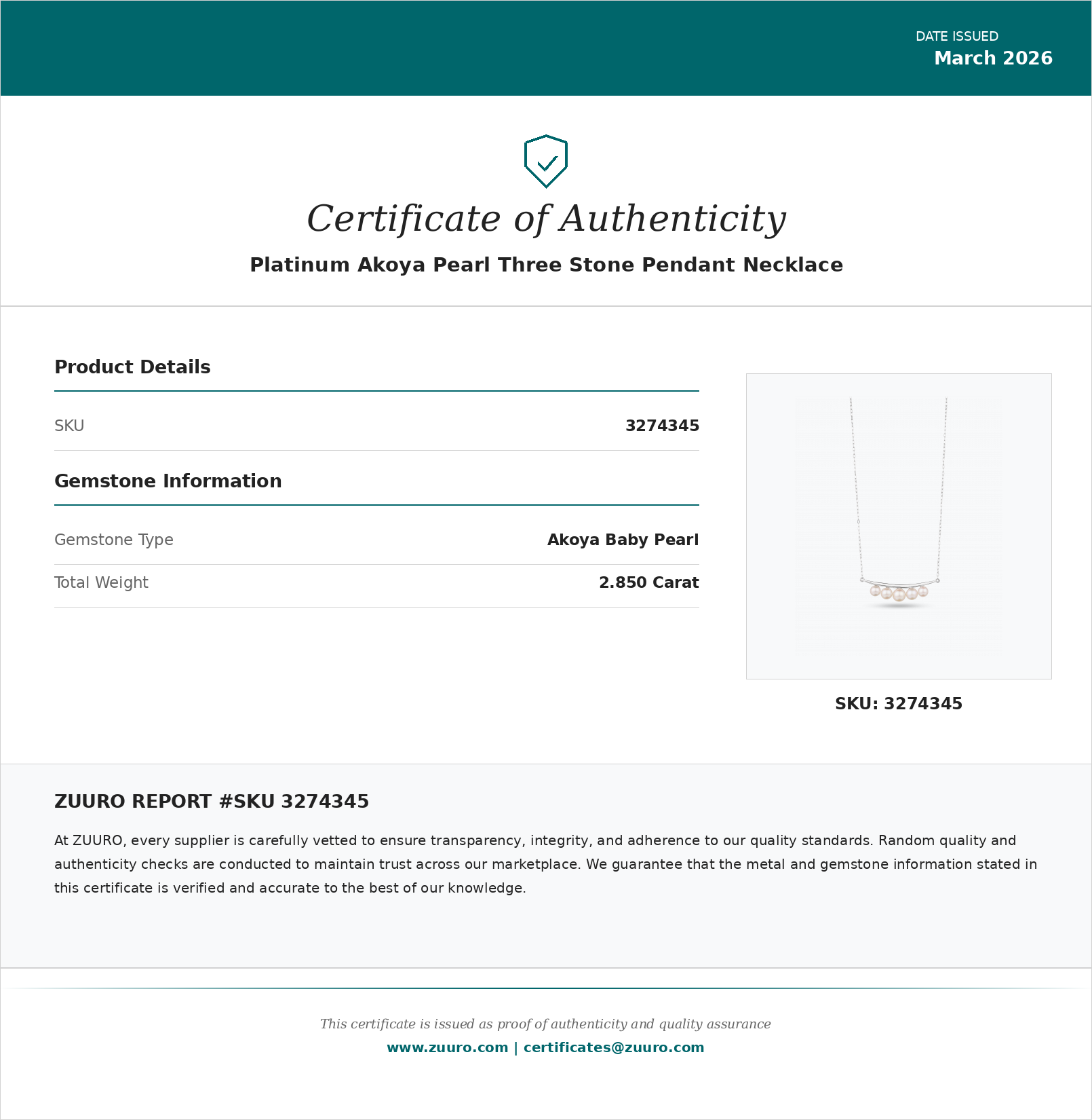 Product Certificate