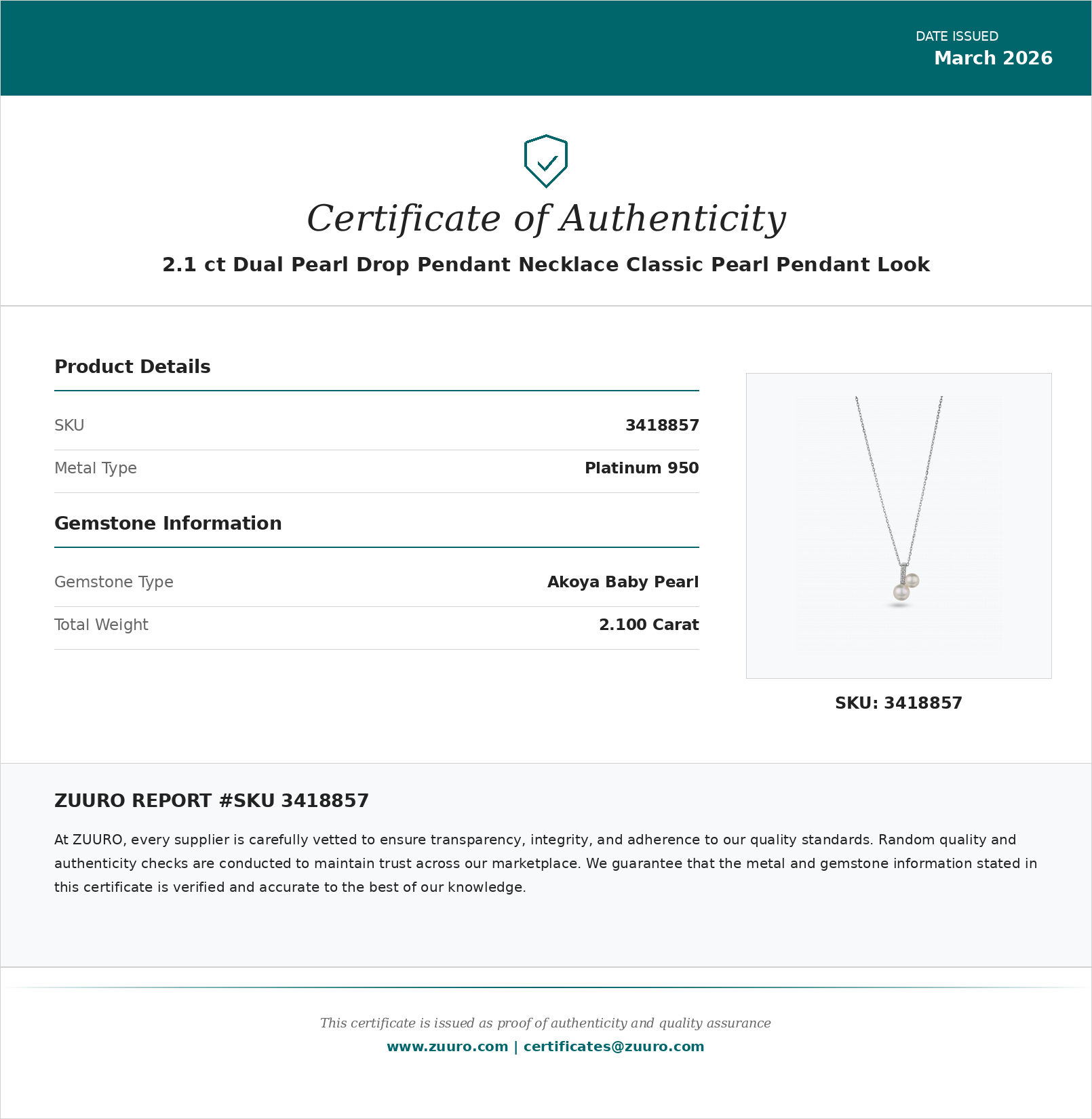 Product Certificate
