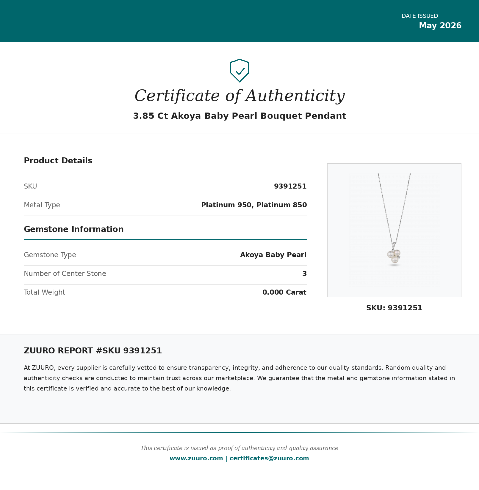 Product Certificate