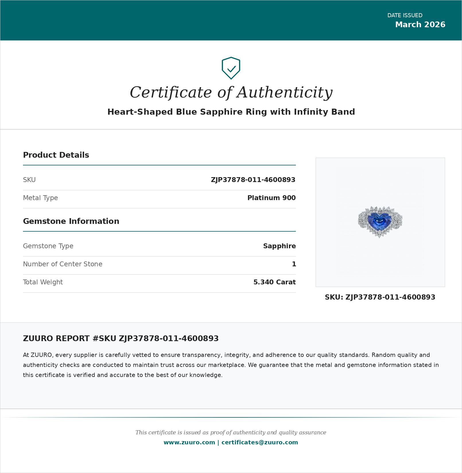 Product Certificate