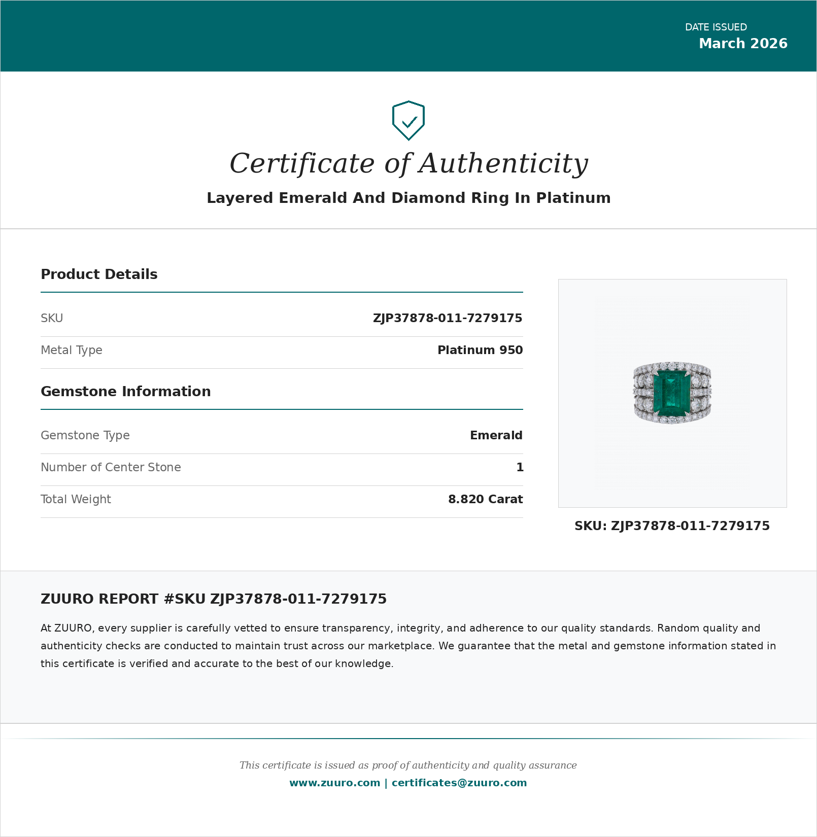 Product Certificate