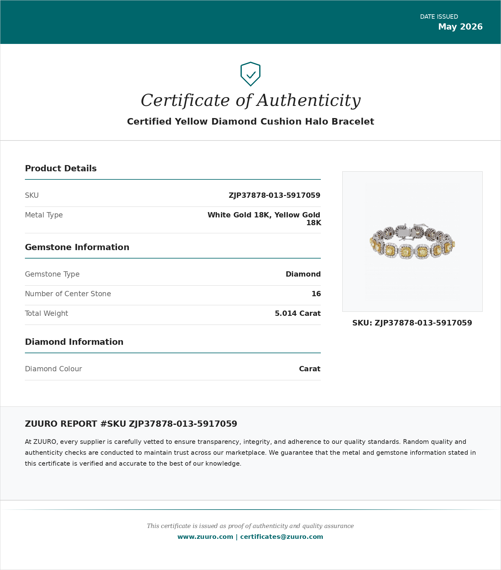 Product Certificate